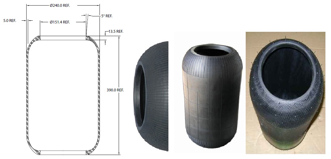 Пневмоподушка пневмоподвески (пневморессоры)Mercedes-benz volvo FL12 FL6  №661N/W01-095-0021/1R1C390310/8018/1E25/1S310-28/90.83112.0114/9083112.0144/1137882