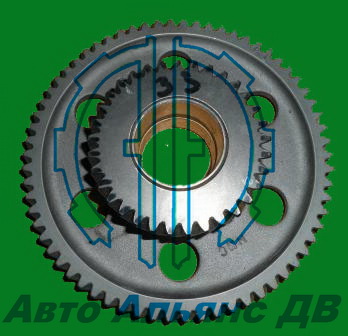 Шестерня промежуточная двойная коленвала в сборе D6AU №24610-72020 б/у