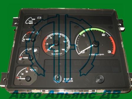 Щиток приборов BS106 тахометр,бенз,темп.,масло,аккум.воздух  №96730283/96198902 99г.