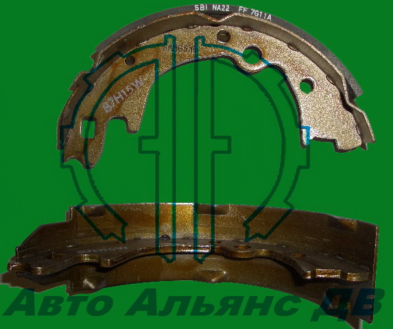 Колодка тормозная KIA BG3/BESTA/PORTER/PREGIO/TOPIC зад шир54*250  SA044 №58350-4EA00